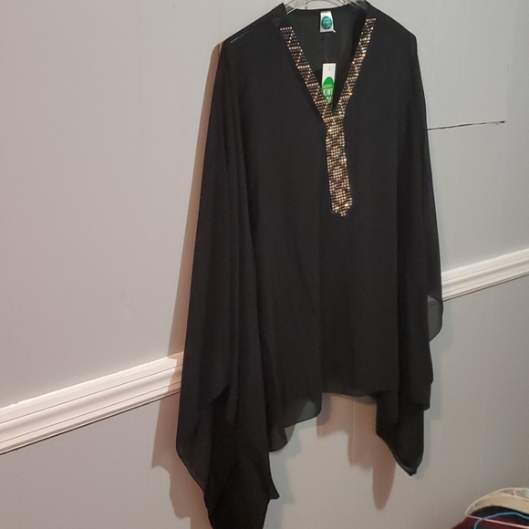 Nwt black w / sequin fits 2x-3x Modern Kiwi.com - Picture 3 of 7